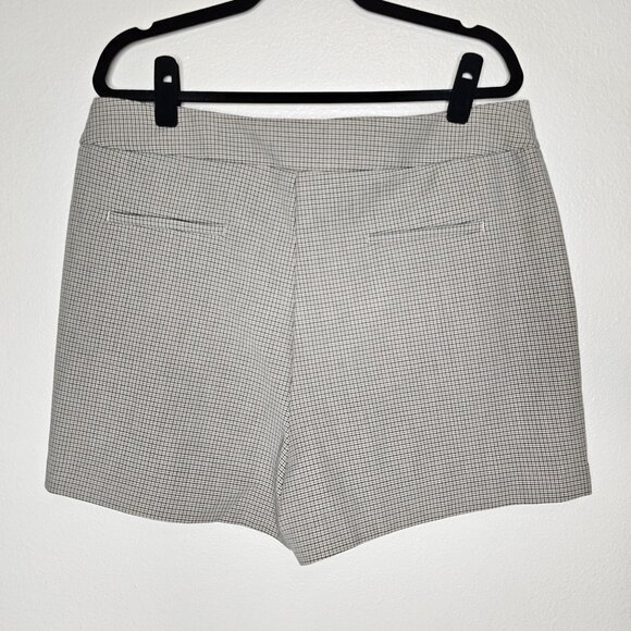 House Of Harlow 1960 Large Skort Brown Cream Plaid Shorts Pockets Mini Academia - Picture 4 of 6